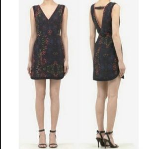 Sandro Paris Dress deep neon v-neck , size EU3/ US L